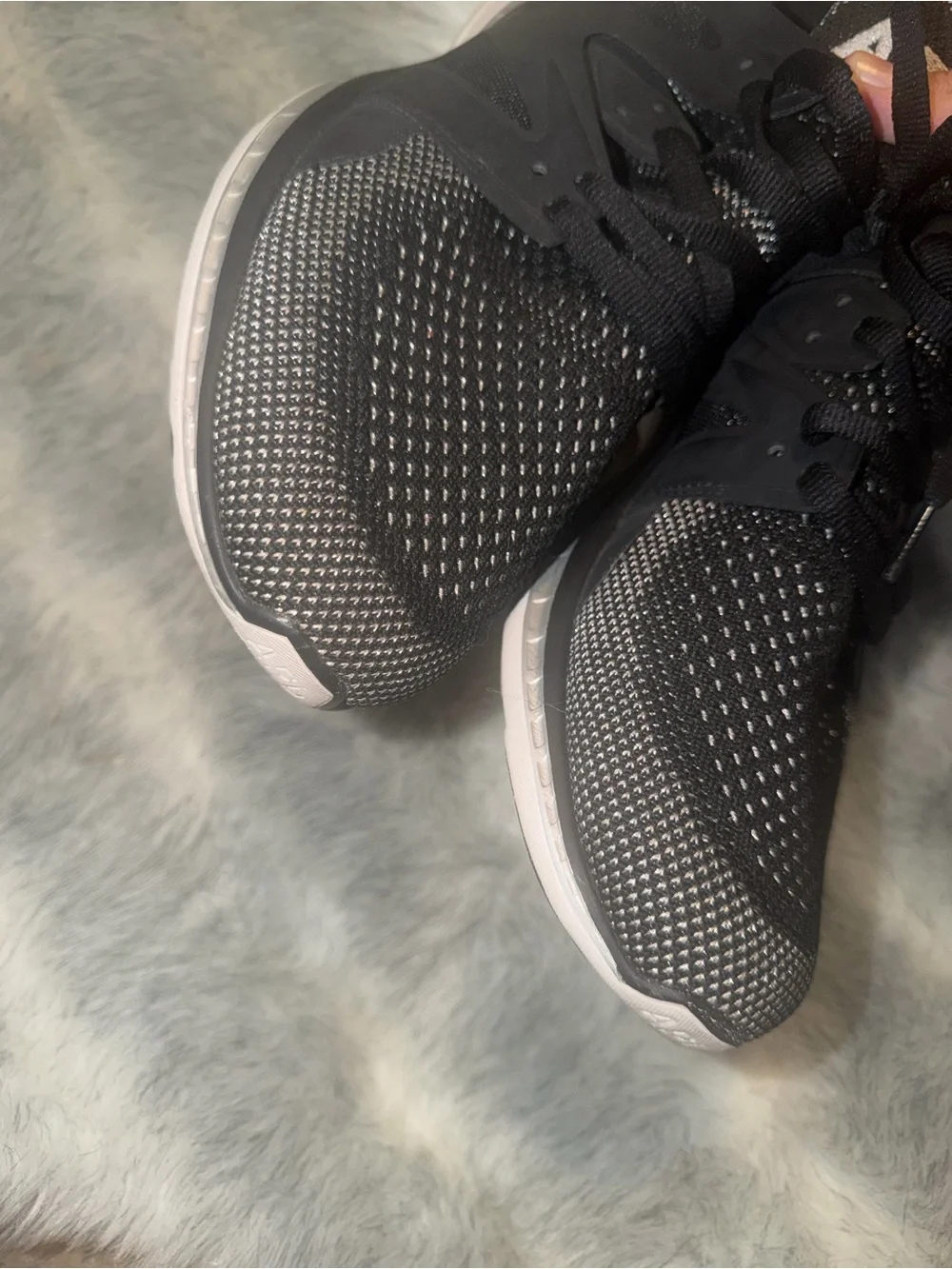 APL AscendW Black and White Knit Sneakers